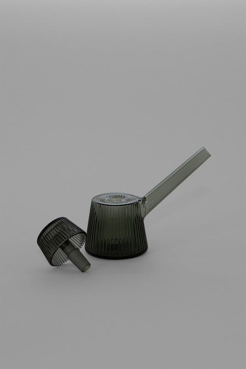 NWTN Home Deco Bubbler in Charcoal, fluted glass water pipe