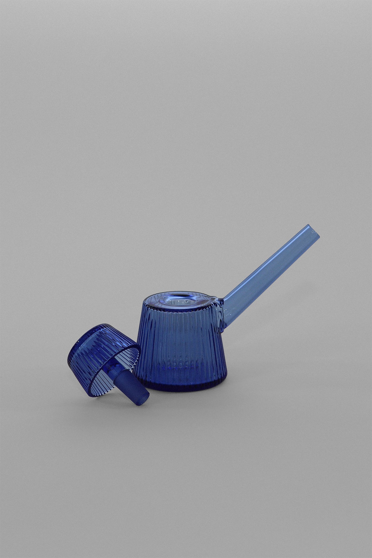 NWTN Home Deco Bubbler in Lapis, art deco fluted glass