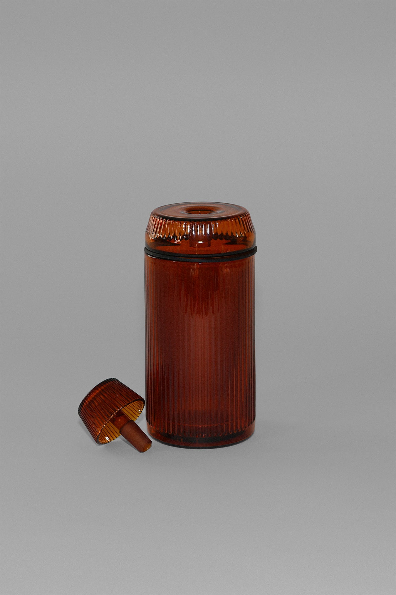 NWTN Home Deco Gravity Pipe in Baltic Amber, art deco hand-blown glass