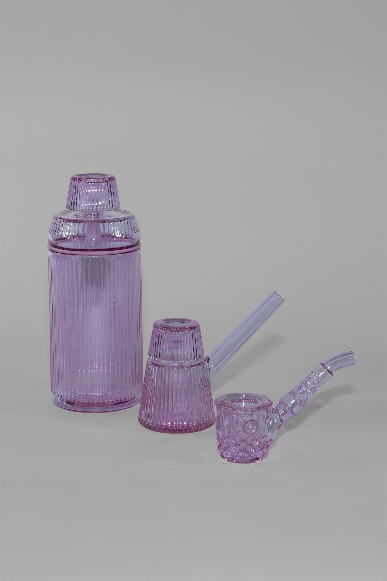 NWTN Trio in Orchid — three-piece glass set