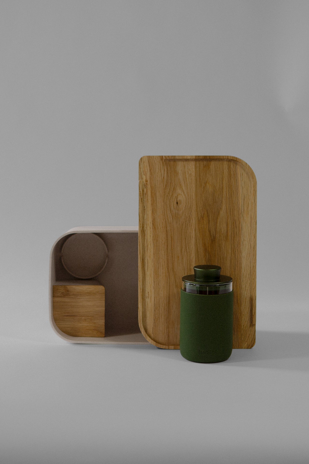 Ludist Duo in Oat — Stash Box and Stash Jar set