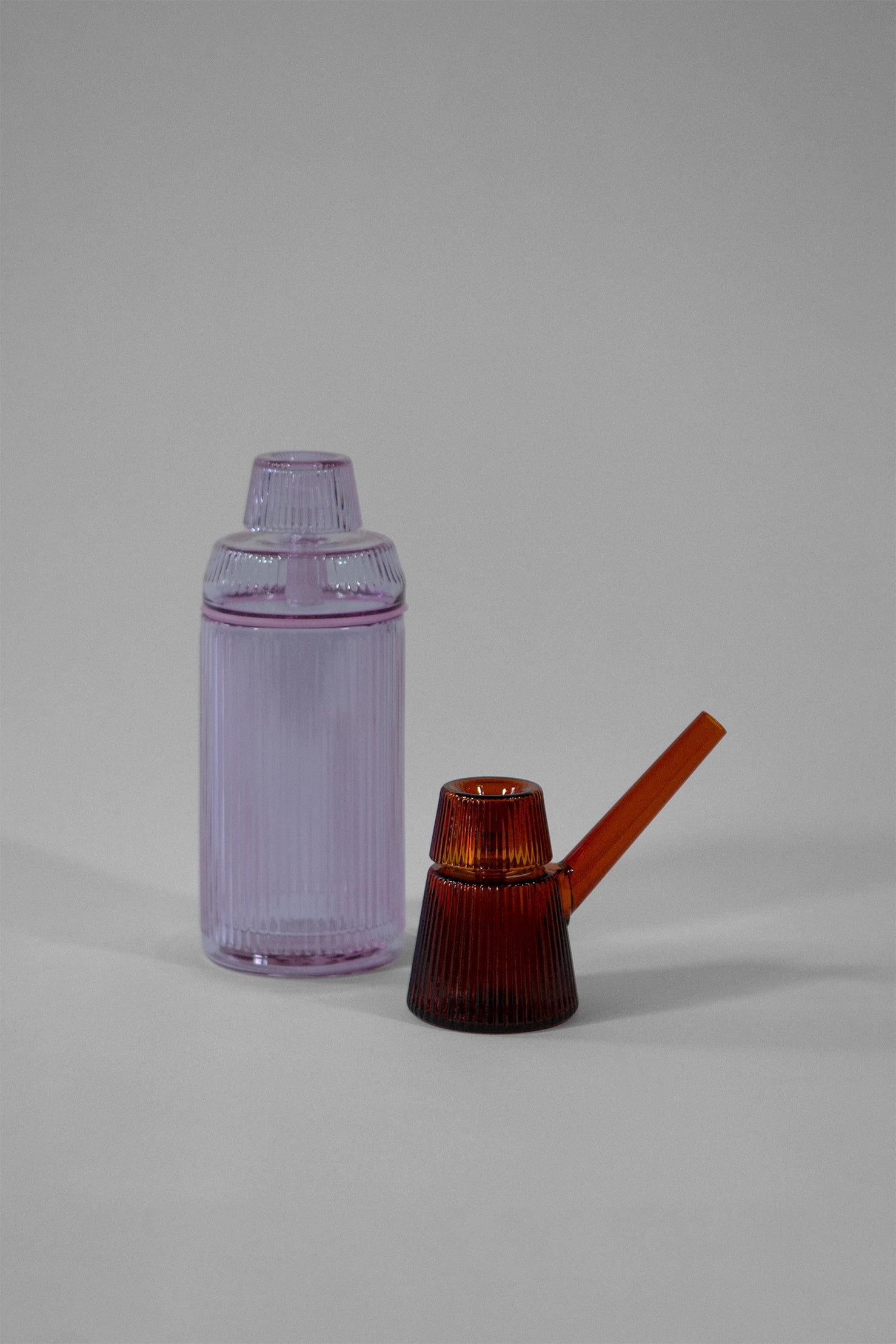 NWTN Home Deco Duo, Orchid and Baltic Amber glass pairing