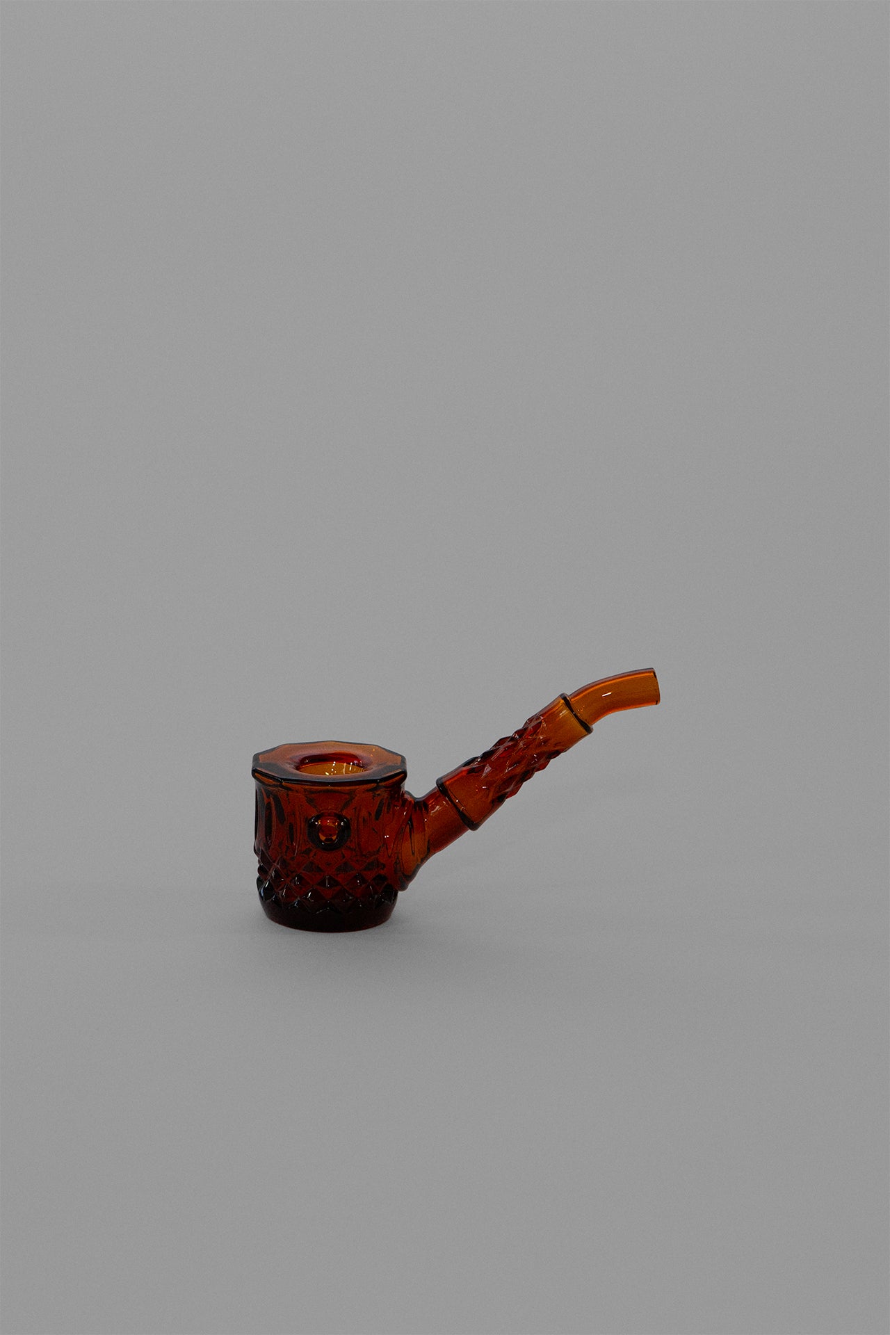 NWTN Home Highball Hand Pipe in Baltic Amber, diamond-cut hand-blown glass