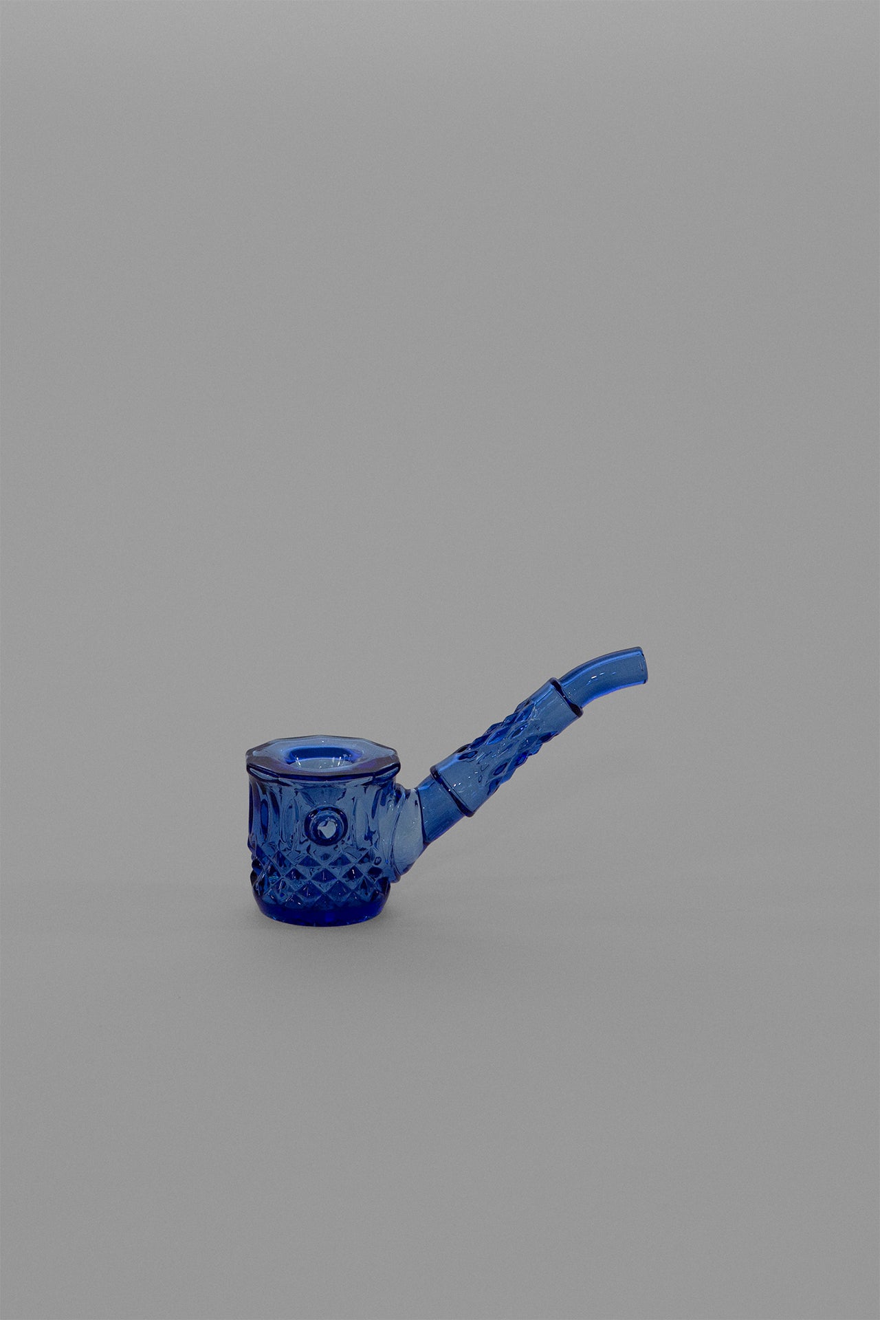 NWTN Home Highball Hand Pipe in Lapis, cut glass hand pipe