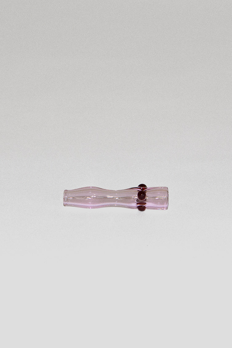 House of Puff Soho hand-blown glass smoking tip in Emin Orchid Pink