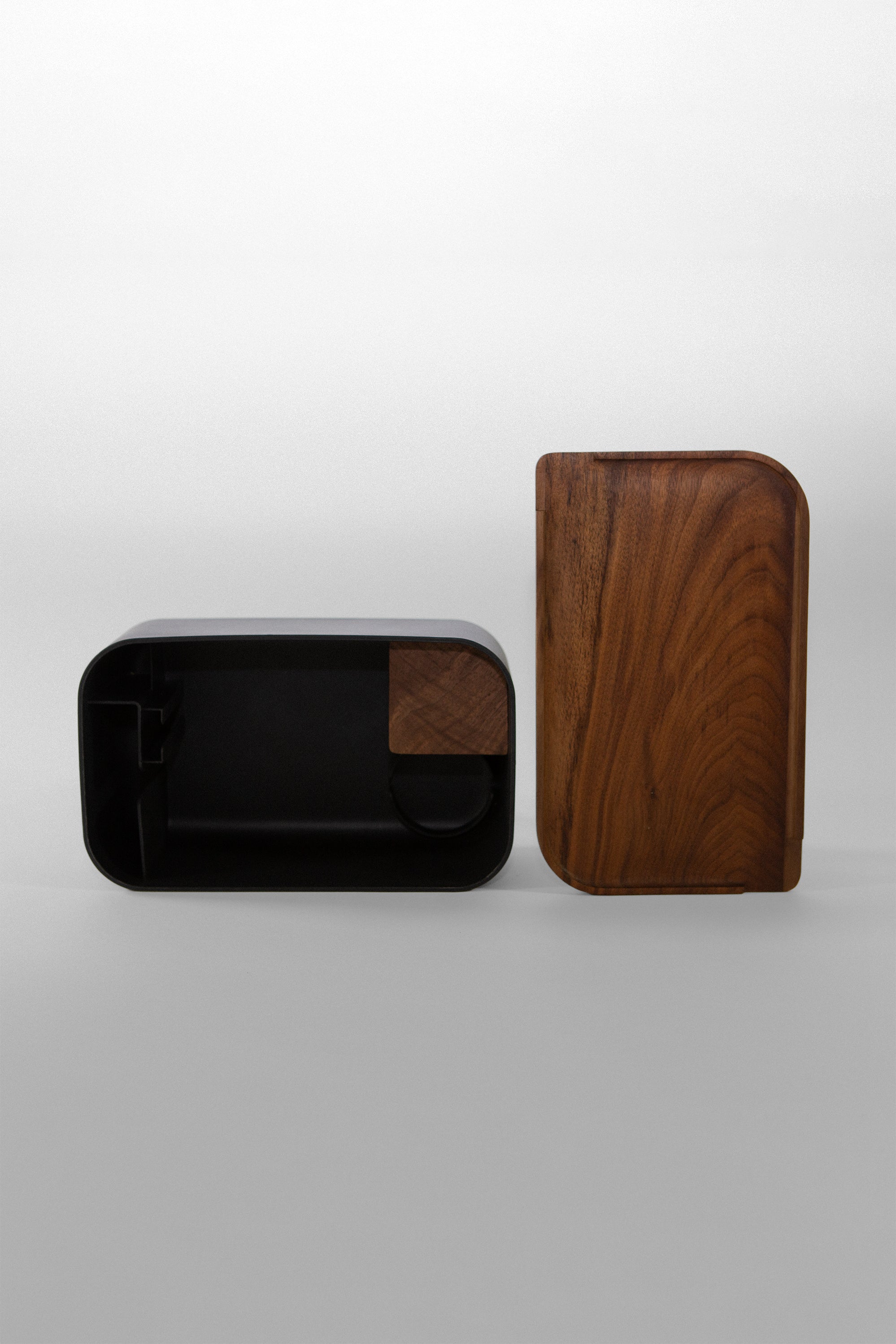 Ludist Stash Box in Blackout — lid doubles as a rolling tray