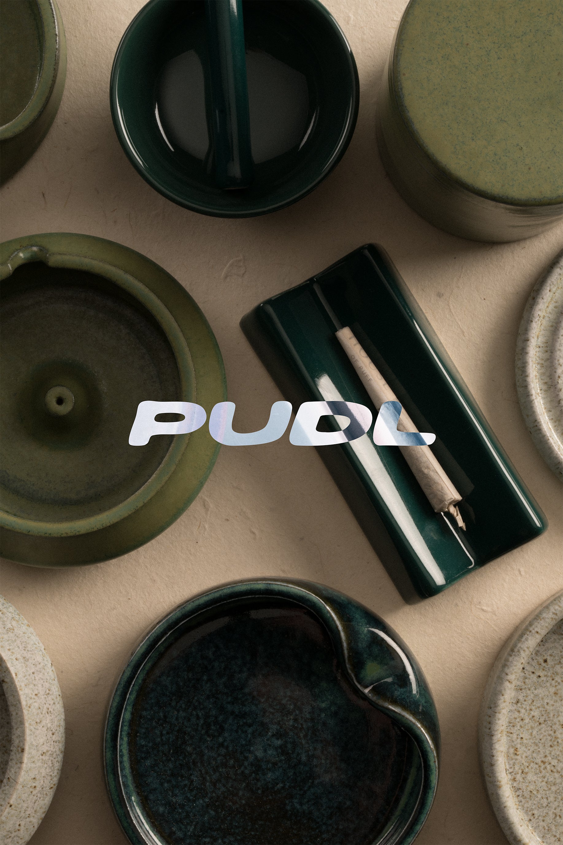 PUDL ceramic homewares styled on a surface, handmade in Melbourne