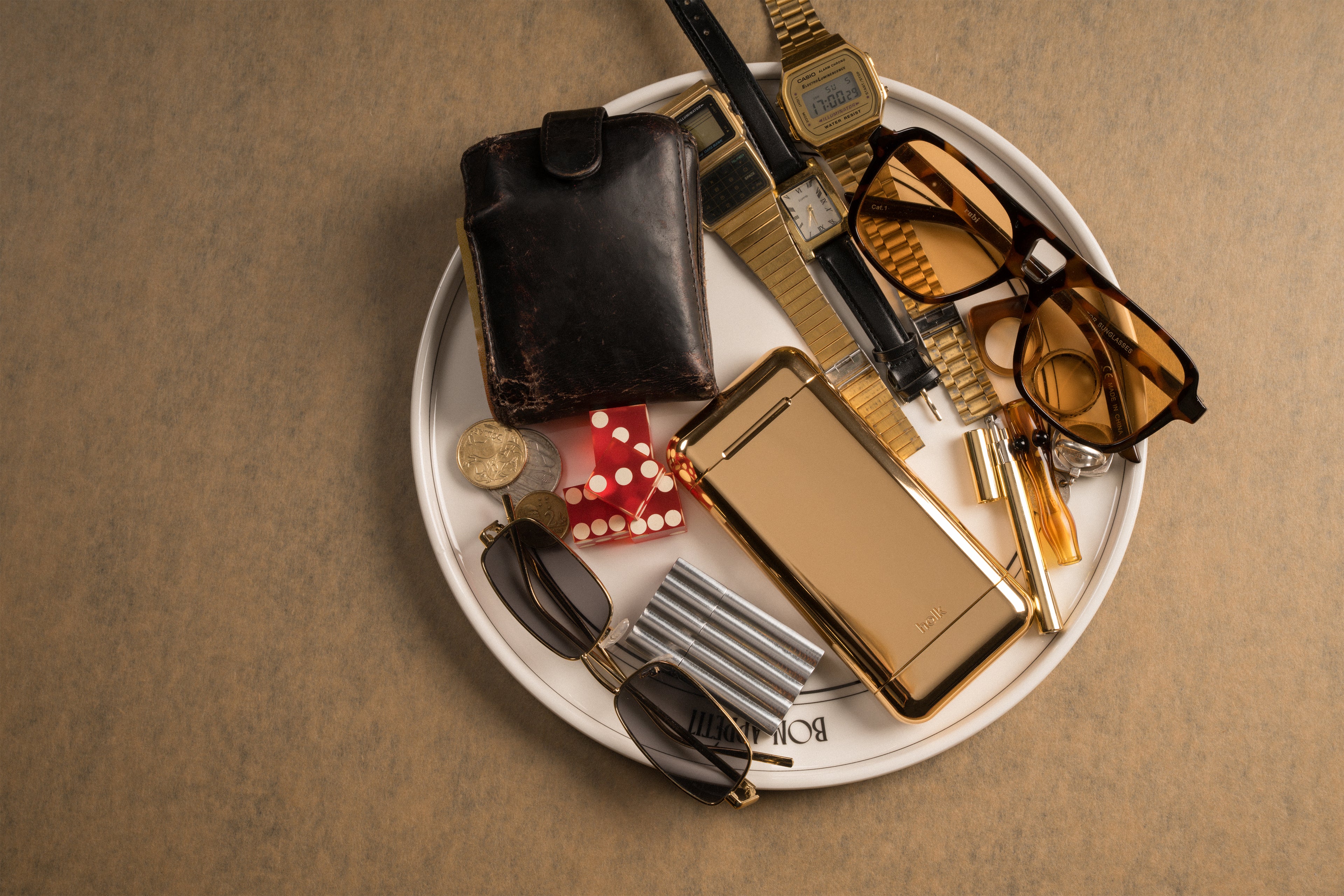 PUDL handmade ceramic ashtrays and incense burners styled together, made in Melbourne